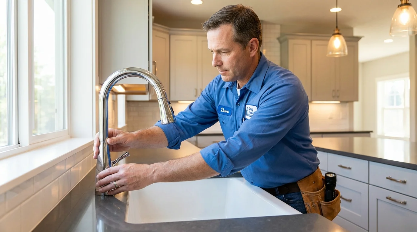 Kitchen faucet installation by Johns Plumbing LLC in Ridgefield Park