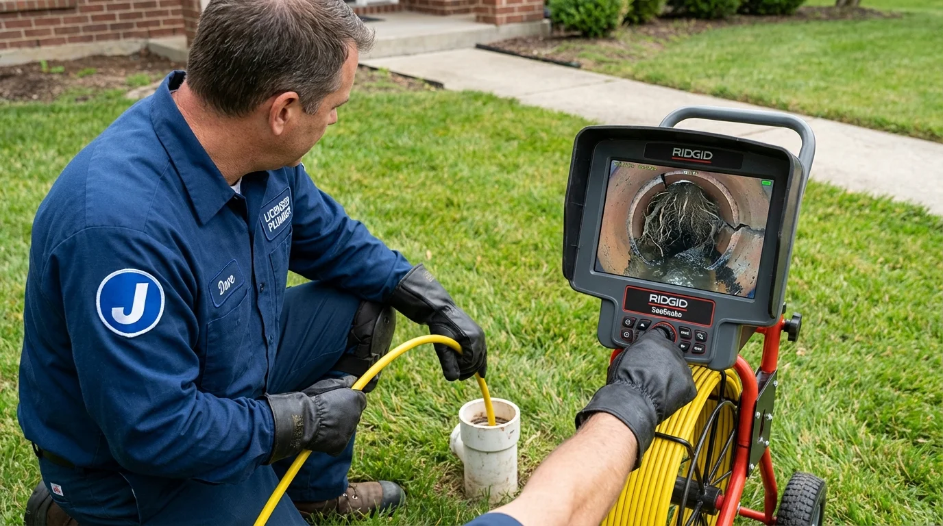 Sewer camera inspection being performed by Johns Plumbing LLC in Ridgefield Park